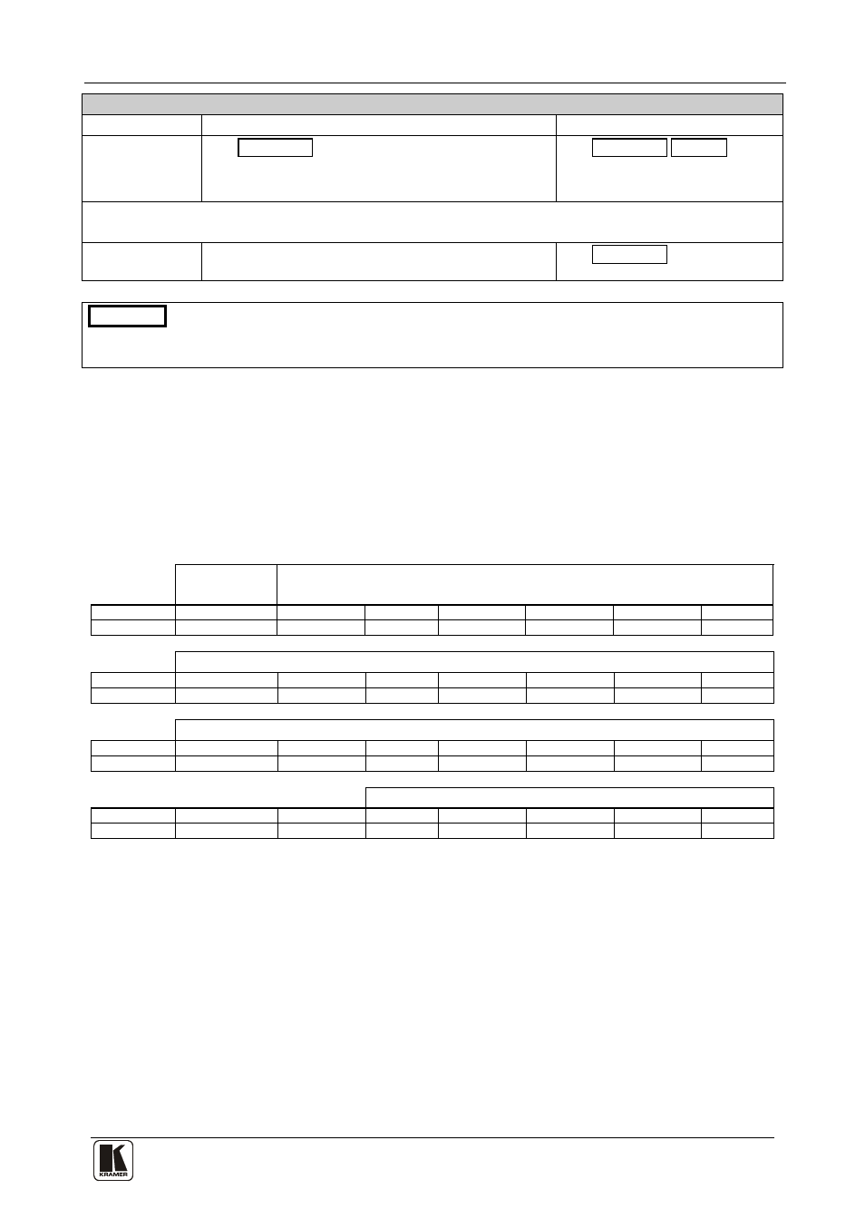 3 kramer protocol 2000, Kramer protocol 2000, Table 17: protocol definitions | Kramer protocol | Kramer Electronics VP-4x8AK User Manual | Page 51 / 56