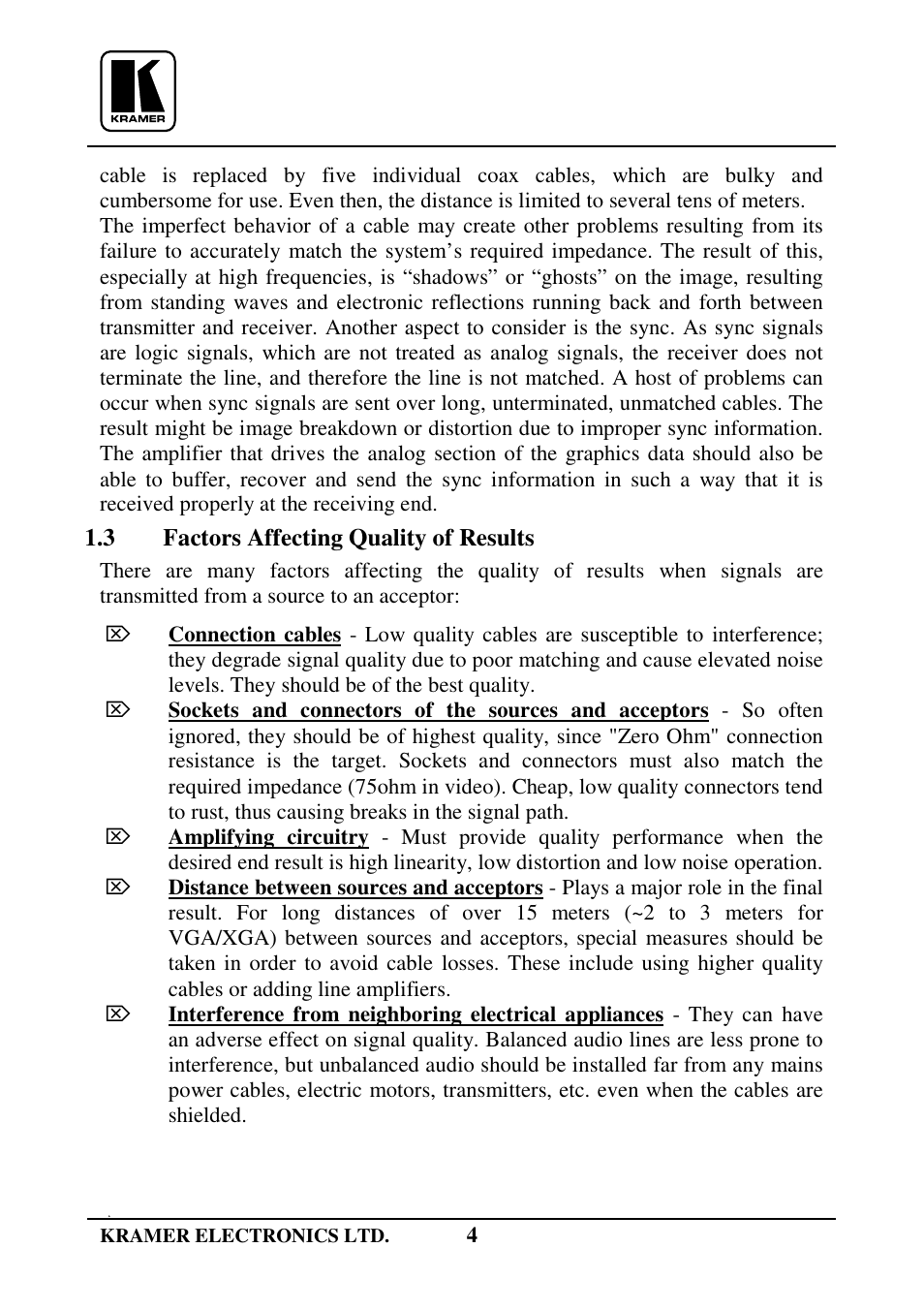 Kramer Electronics VP-61xl User Manual | Page 5 / 16