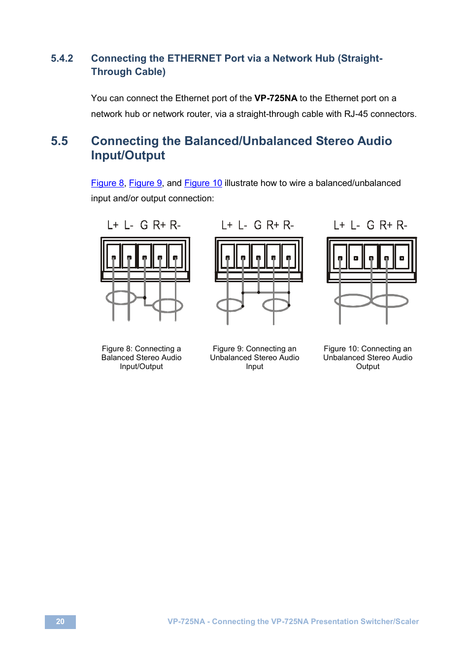 On 5.5, N 5.4.2 | Kramer Electronics VP-725NA User Manual | Page 25 / 73