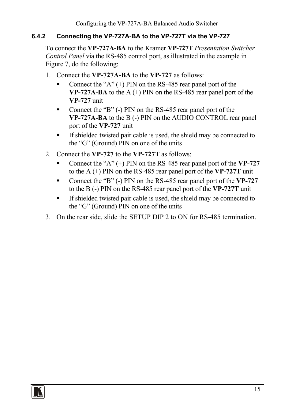 Kramer Electronics VP-727A-BA User Manual | Page 17 / 32