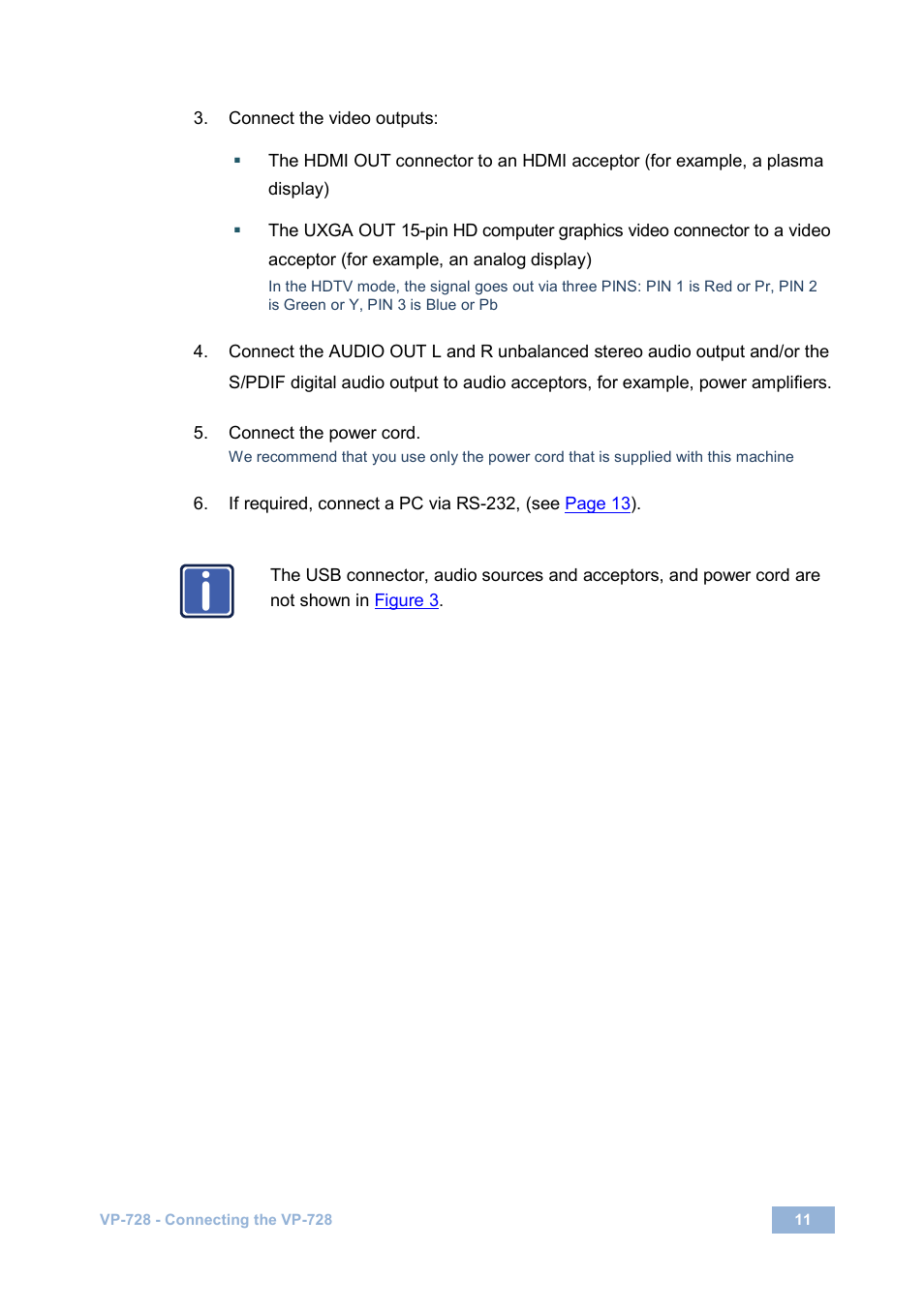 Kramer Electronics VP-728 User Manual | Page 16 / 69