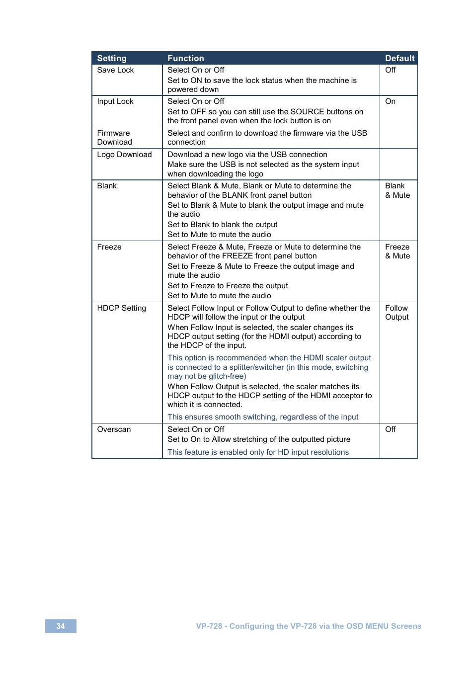 Ge 34, E 34 | Kramer Electronics VP-728 User Manual | Page 39 / 69