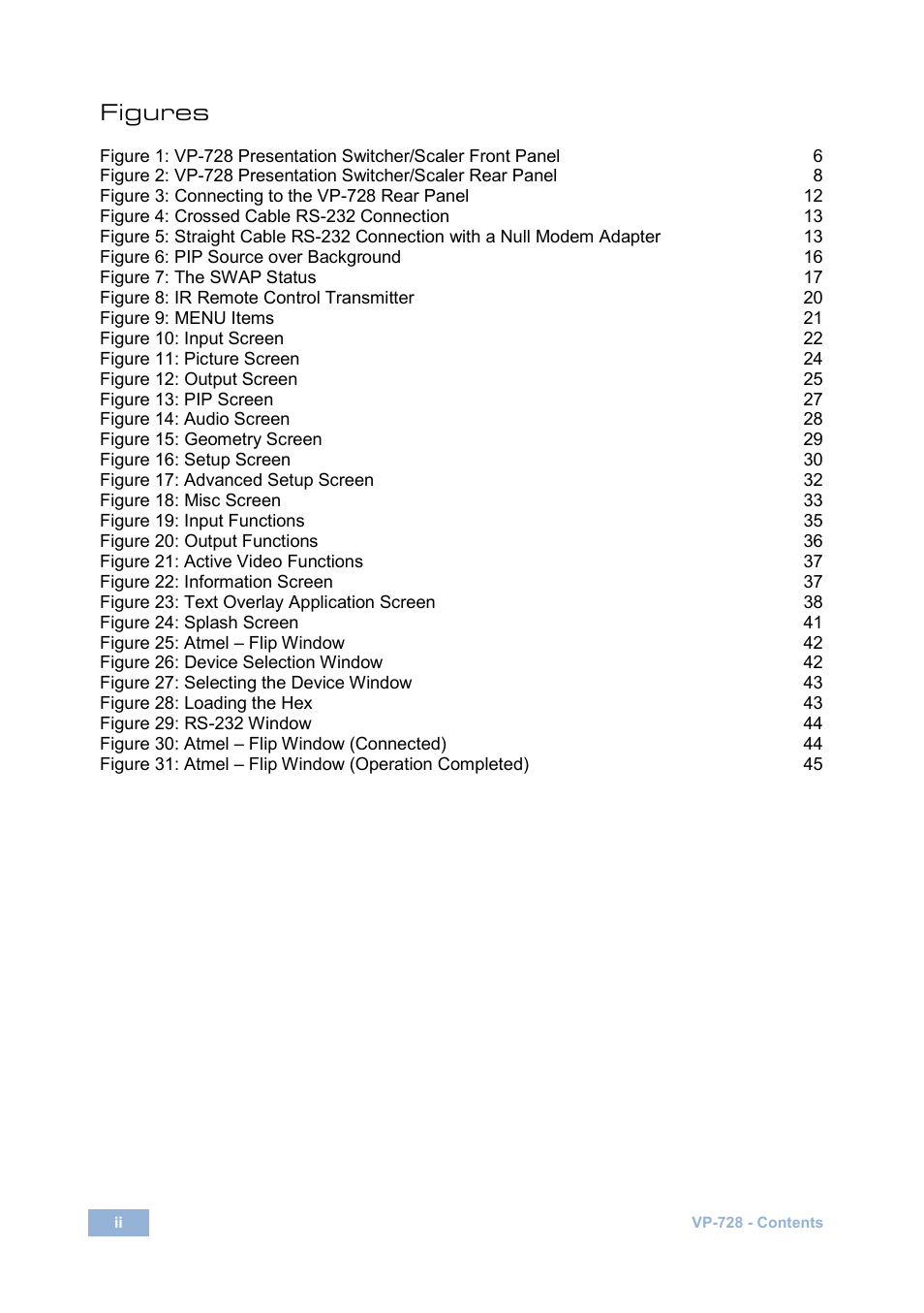 Figures | Kramer Electronics VP-728 User Manual | Page 5 / 69