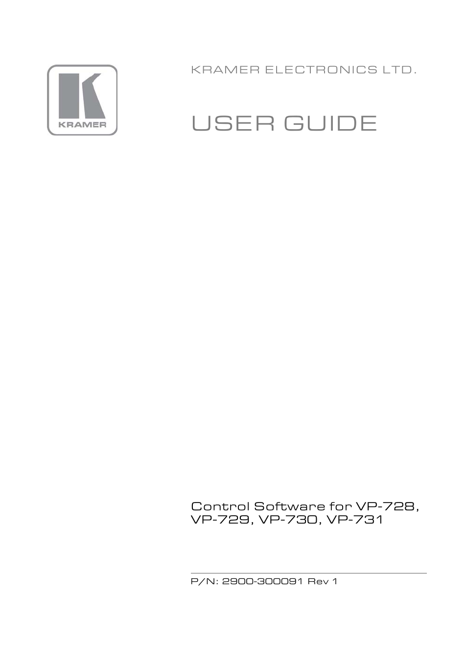 Kramer Electronics VP-731 User Manual | 17 pages