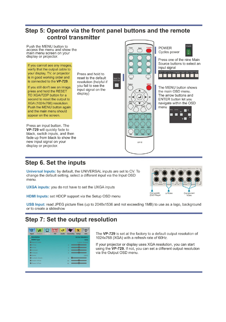 Kramer Electronics VP-729 User Manual | Page 3 / 67