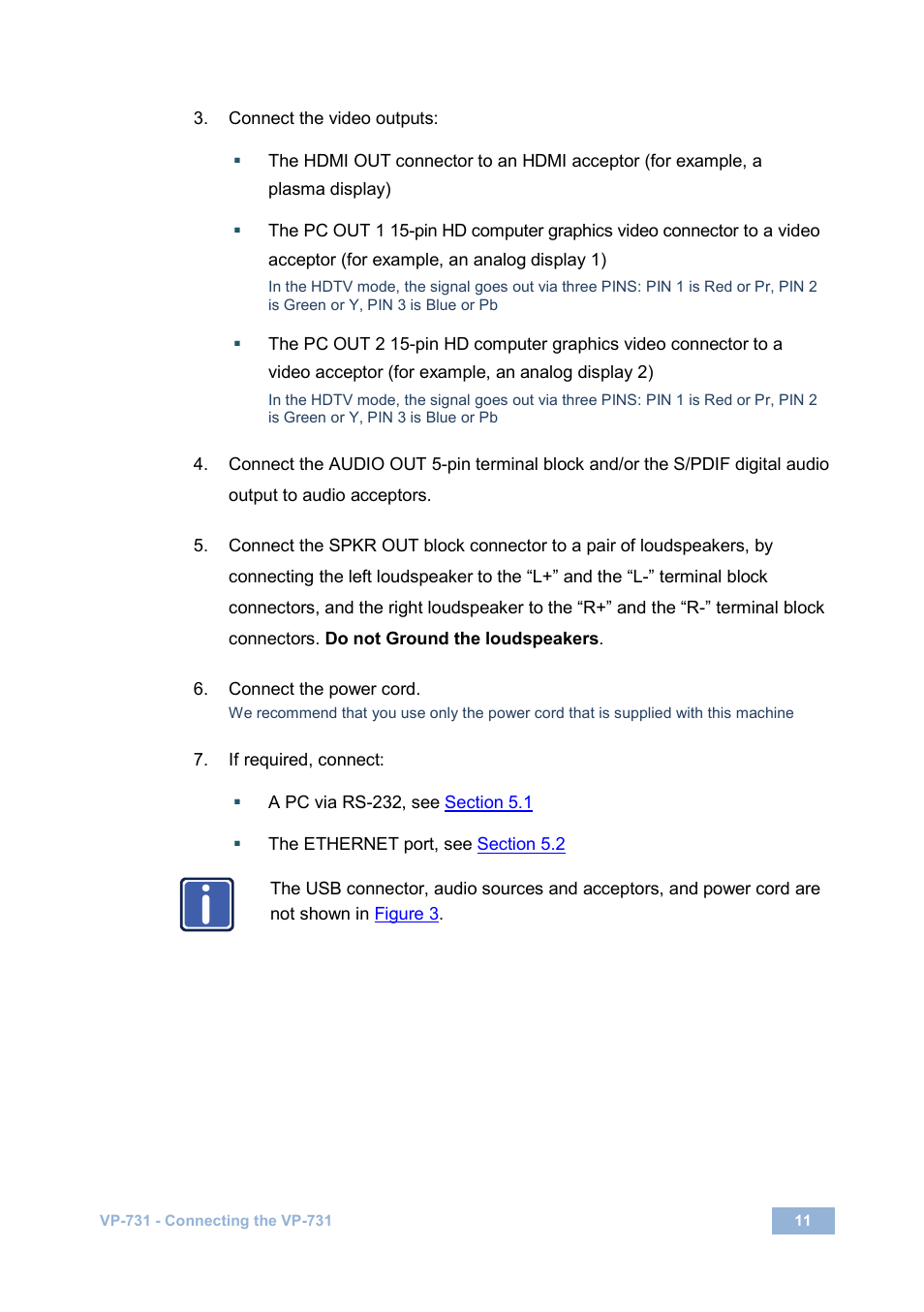 Kramer Electronics VP-731 User Manual | Page 16 / 69