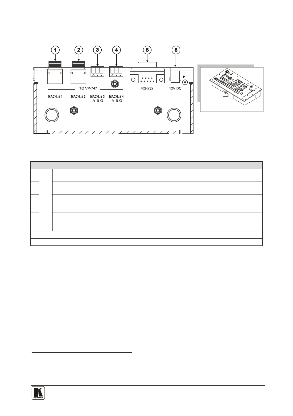 Your vp-747t presentation switcher control panel | Kramer Electronics VP-747T User Manual | Page 9 / 19