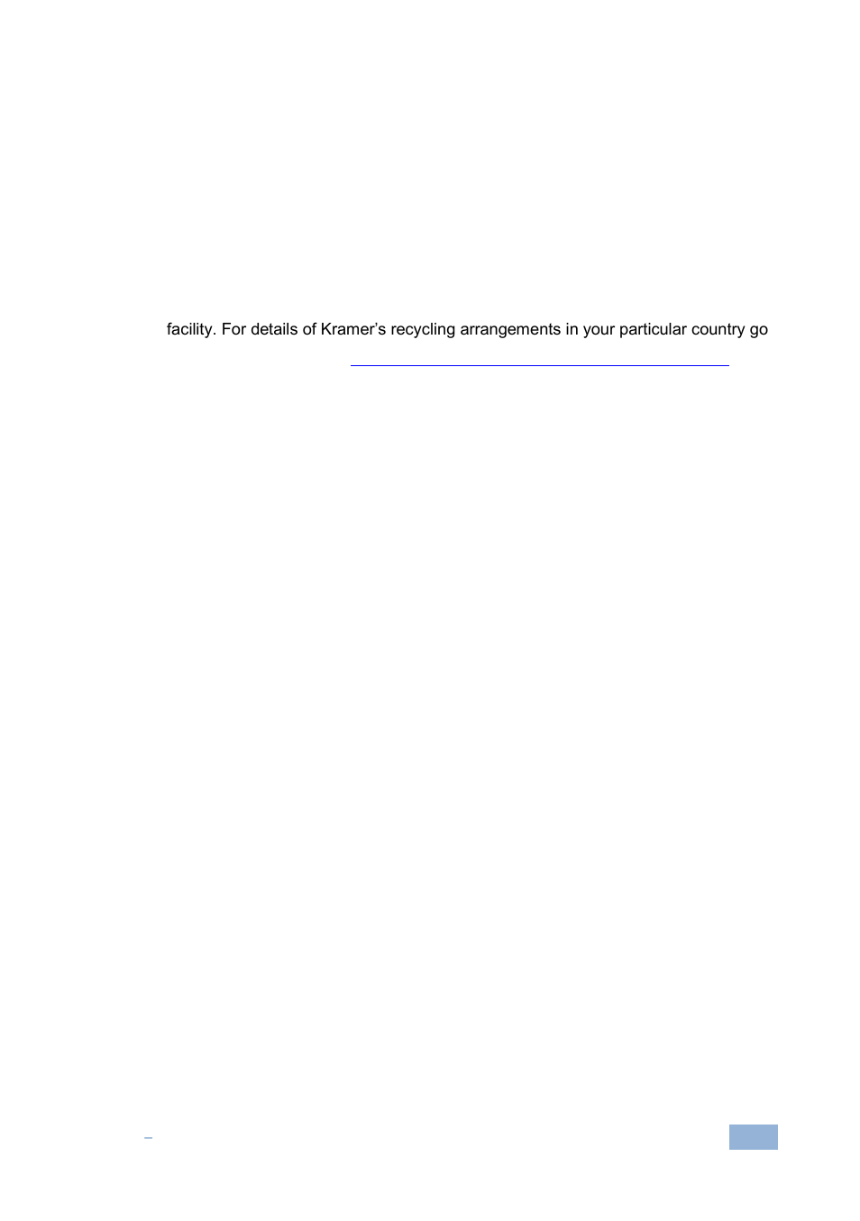 3 recycling kramer products, Recycling kramer products | Kramer Electronics VP-770 User Manual | Page 8 / 82