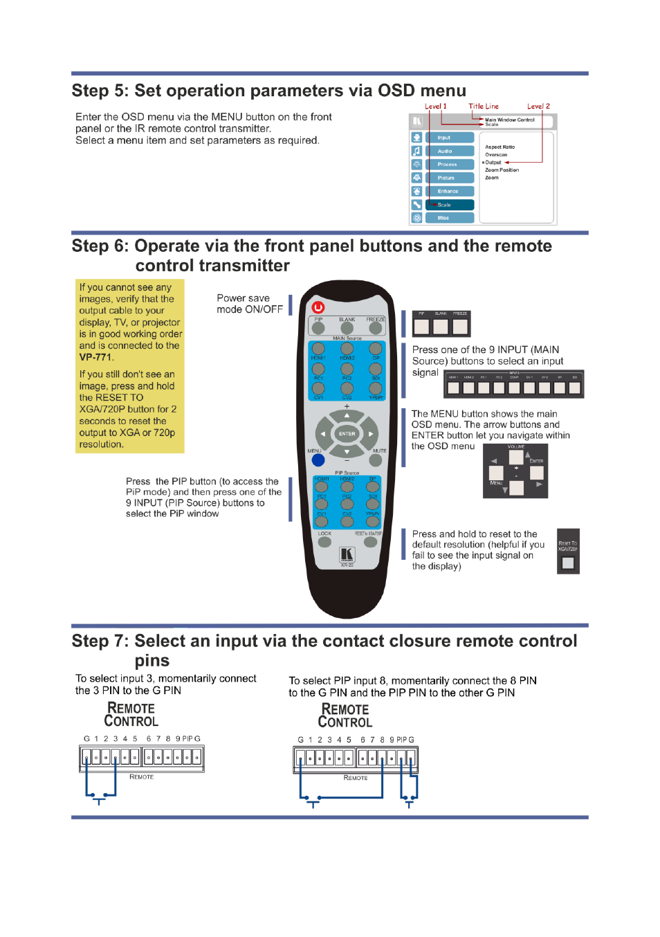 Kramer Electronics VP-771 User Manual | Page 3 / 85