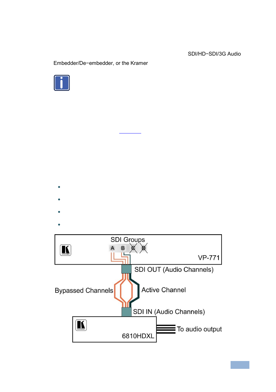 Figure 19: sdi channeling example | Kramer Electronics VP-771 User Manual | Page 34 / 85