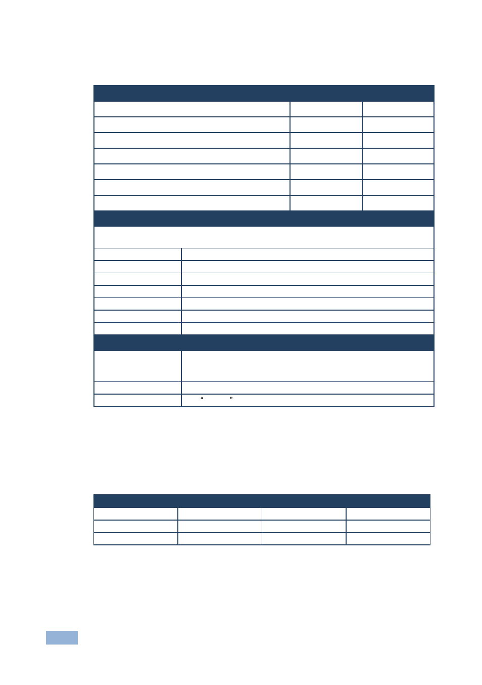 1 default communication parameters, 2 input resolutions, 1 sdi input resolutions | Default communication parameters, Input resolutions | Kramer Electronics VP-771 User Manual | Page 67 / 85