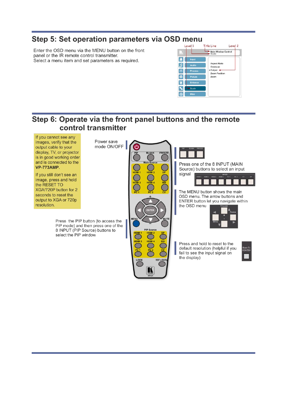 Kramer Electronics VP-773AMP User Manual | Page 3 / 80