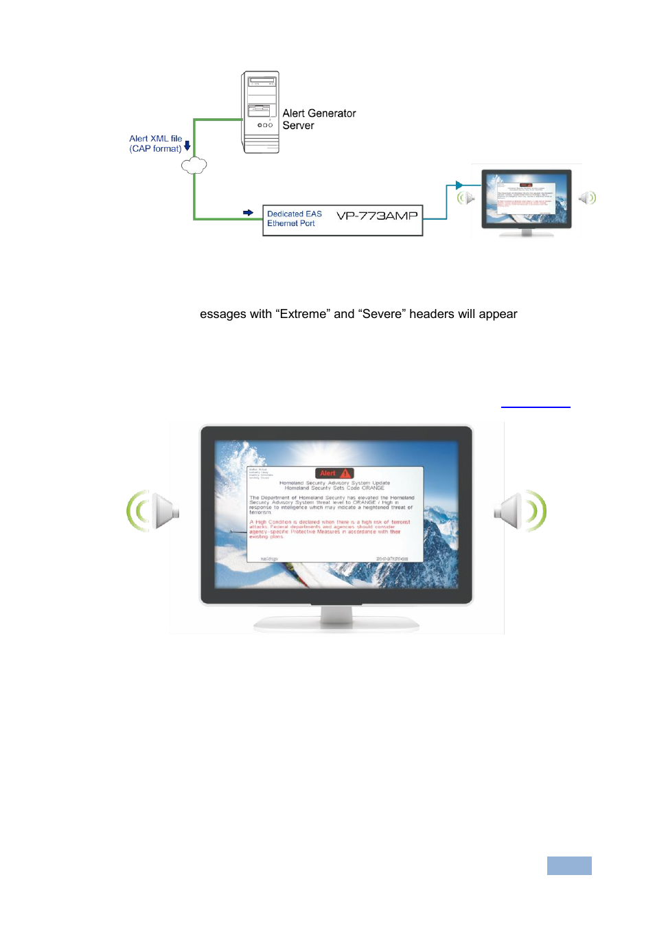 Figure 26: xml file transfer, Figure 27: emergency alert system display | Kramer Electronics VP-773AMP User Manual | Page 44 / 80
