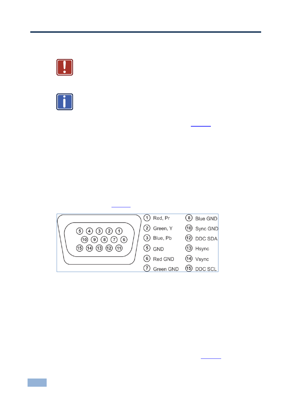 5 connecting the vp-774, Connecting the vp-774, Figure 3: 15-pin hd connector pinout | 5connecting the vp-774 | Kramer Electronics VP-774 User Manual | Page 17 / 85