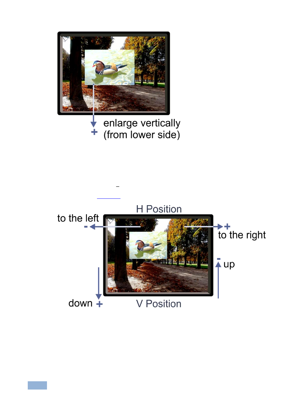Figure 14: increasing the height, Figure 15: positioning the window, Figure 14 | Kramer Electronics VP-774 User Manual | Page 29 / 85