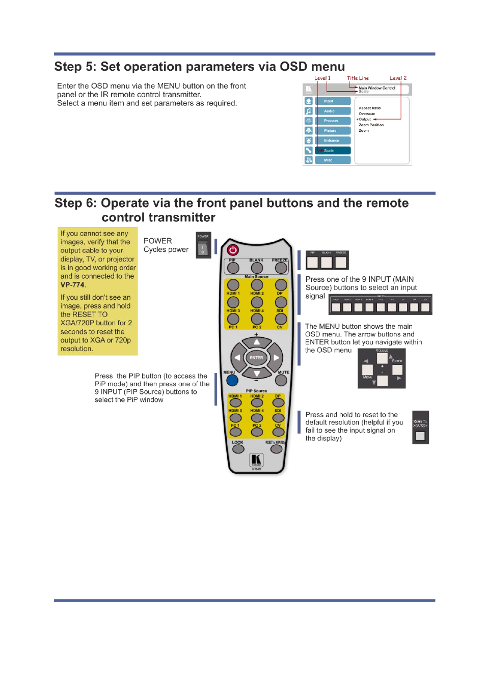 Kramer Electronics VP-774 User Manual | Page 3 / 85