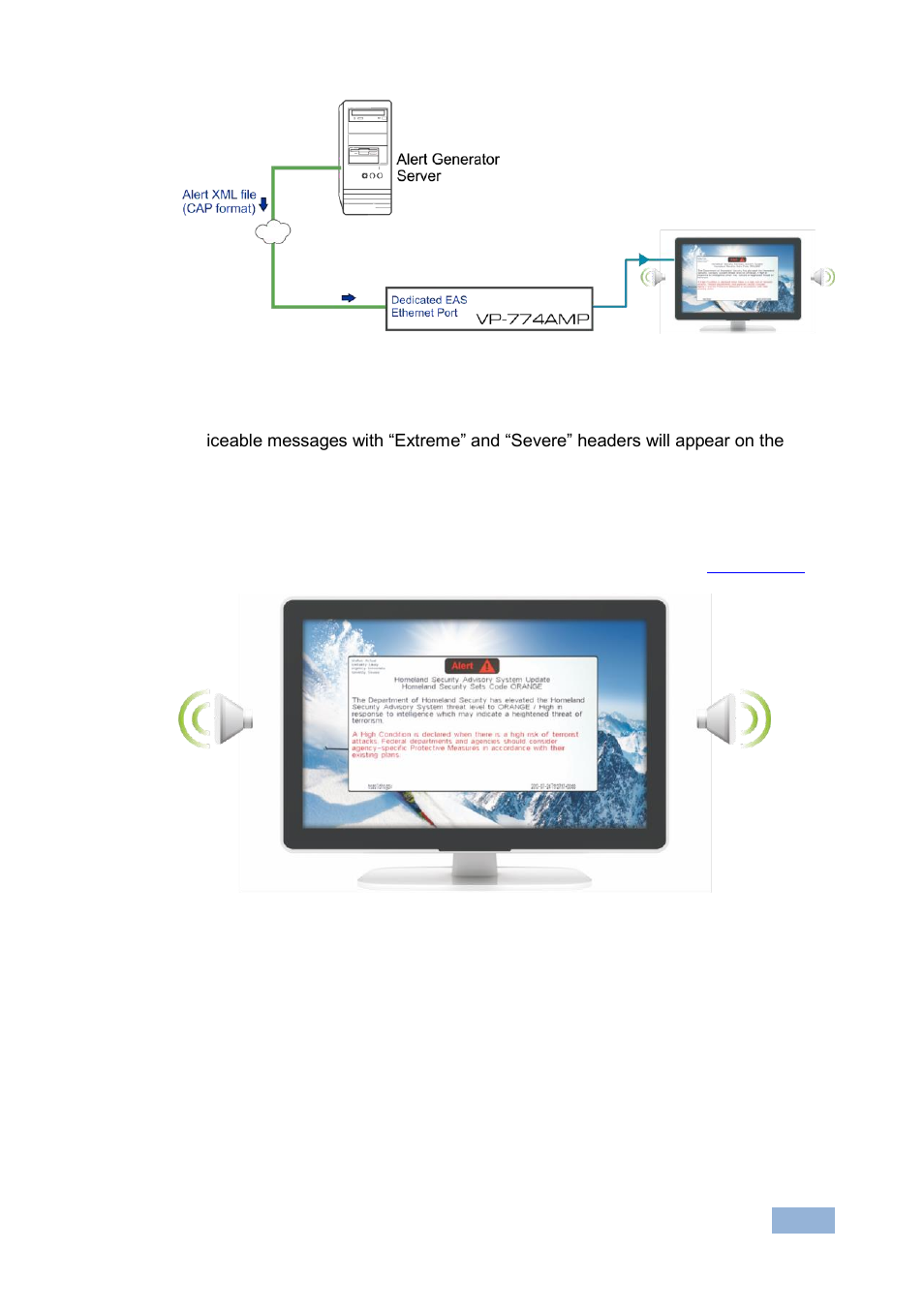 Figure 30: xml file transfer, Figure 31: emergency alert system display | Kramer Electronics VP-774AMP User Manual | Page 48 / 85