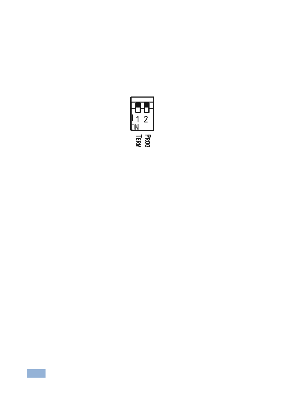 3 setting the rs-485 bus termination, 4 resetting to the factory default settings, Setting the rs-485 bus termination | Resetting to the factory default settings, Figure 11: rs-485 termination dip-switch, Section | Kramer Electronics VP-81SIDN User Manual | Page 28 / 50