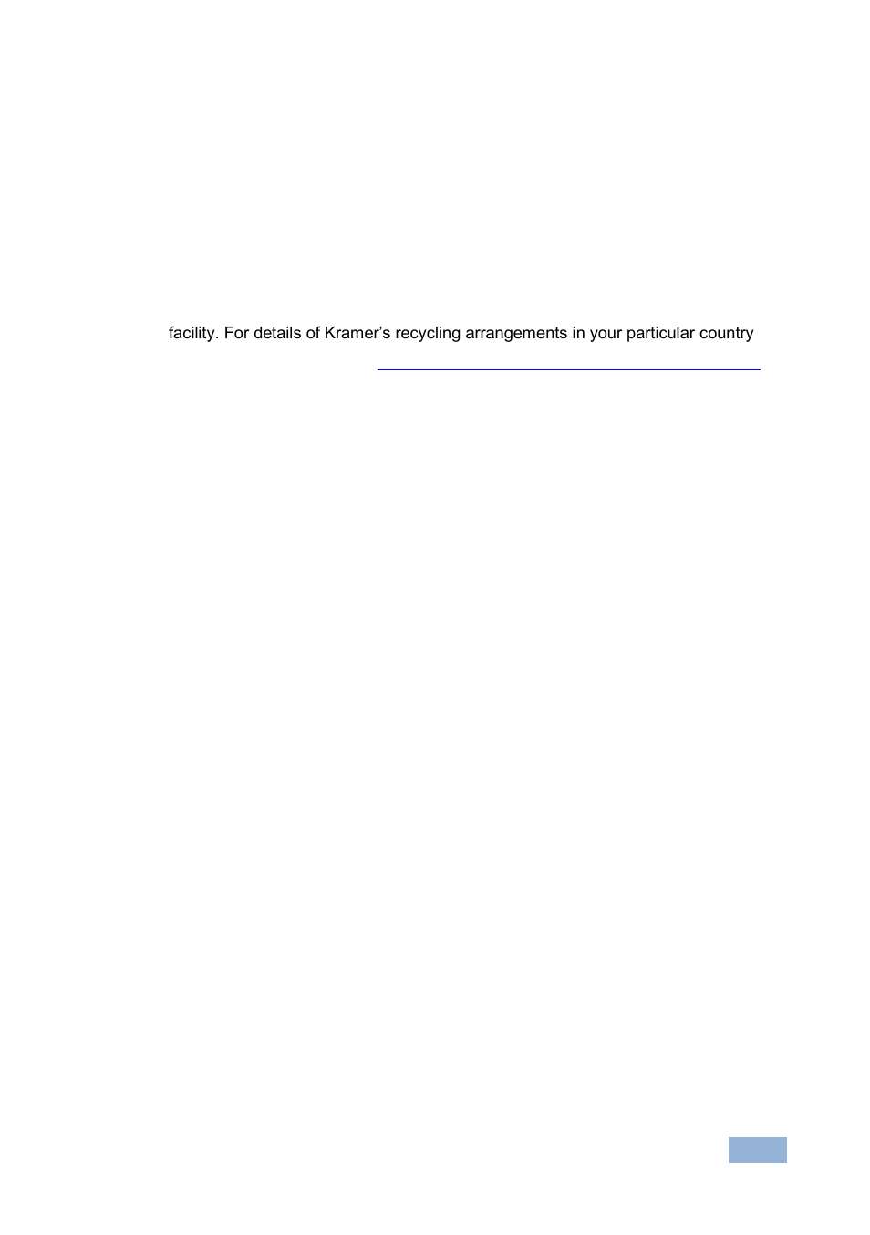 3 recycling kramer products, Recycling kramer products | Kramer Electronics VP-81SIDN User Manual | Page 7 / 50