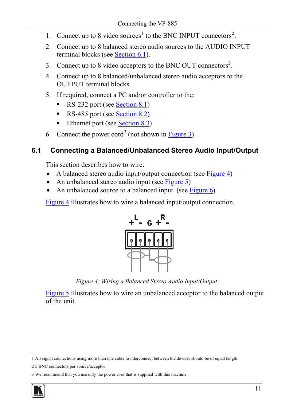 Kramer Electronics VP-885 User Manual | Page 15 / 62