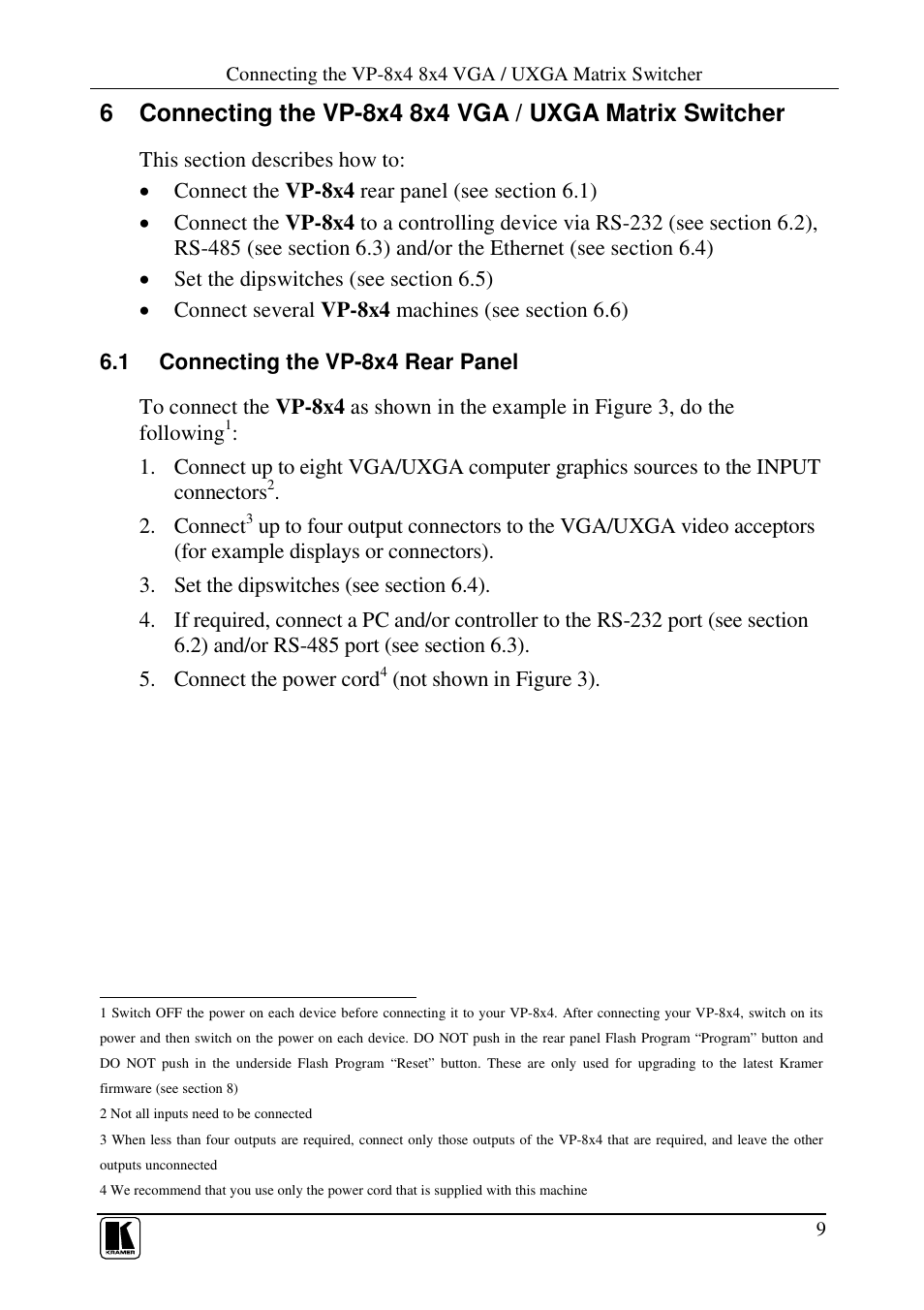 Kramer Electronics VP-8x4 User Manual | Page 12 / 34