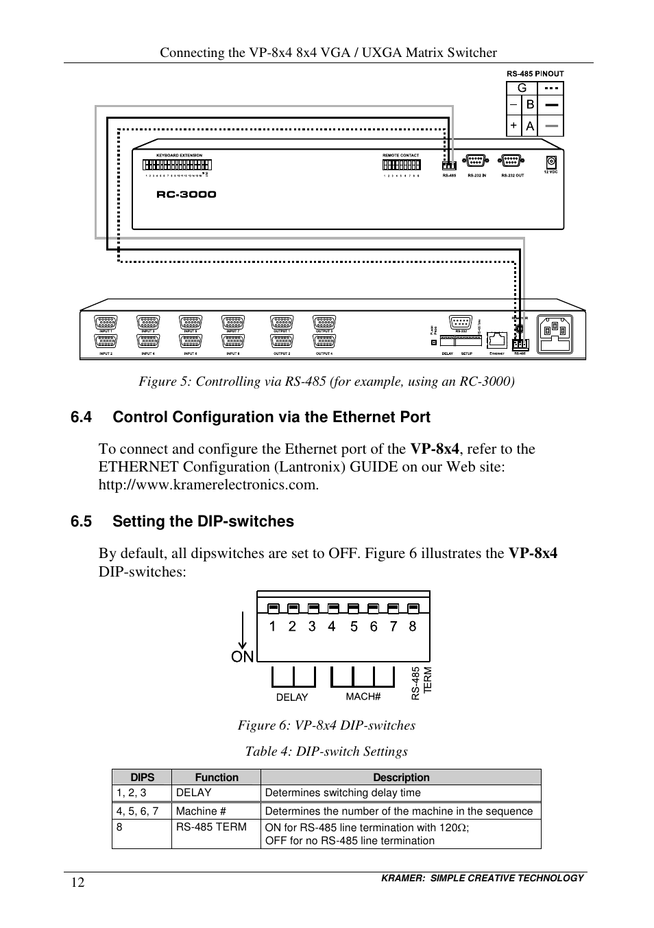 Kramer Electronics VP-8x4 User Manual | Page 15 / 34