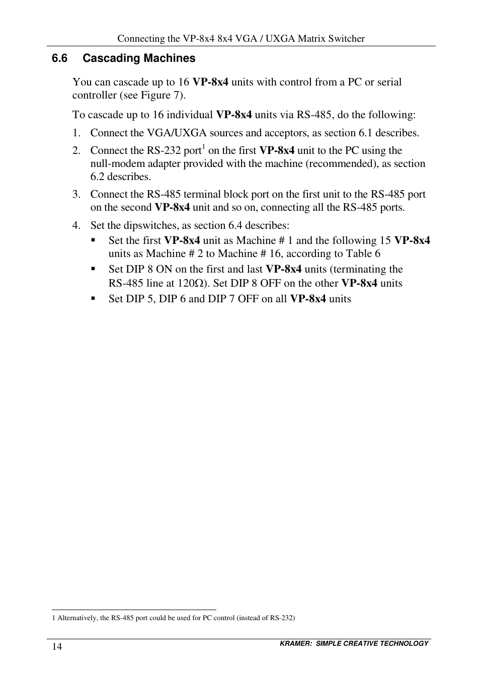 Kramer Electronics VP-8x4 User Manual | Page 17 / 34