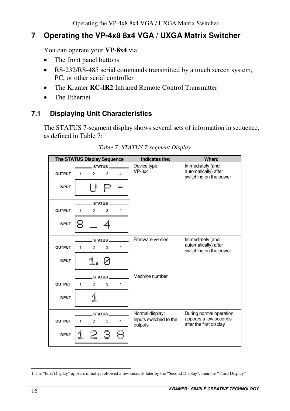 Kramer Electronics VP-8x4 User Manual | Page 19 / 34