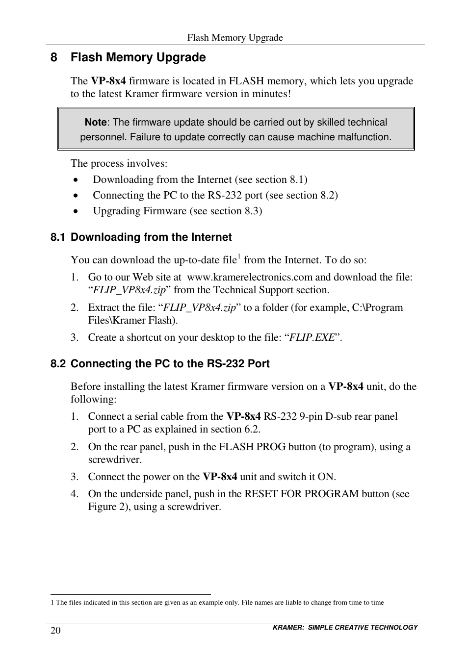 Kramer Electronics VP-8x4 User Manual | Page 23 / 34