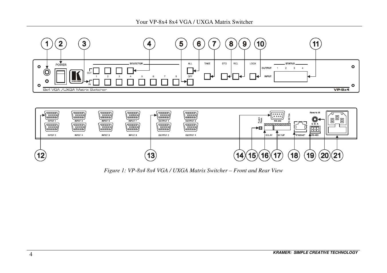 Kramer Electronics VP-8x4 User Manual | Page 7 / 34