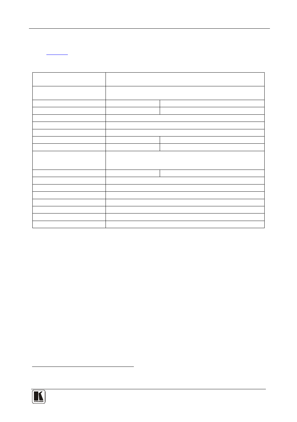 10 technical specifications, Technical specifications, Table 4 lists the technical specifications | Table 4: technical specifications, Of the vp-8x4ak 8x4 video audio matrix switcher | Kramer Electronics VP-8x4AK User Manual | Page 39 / 57