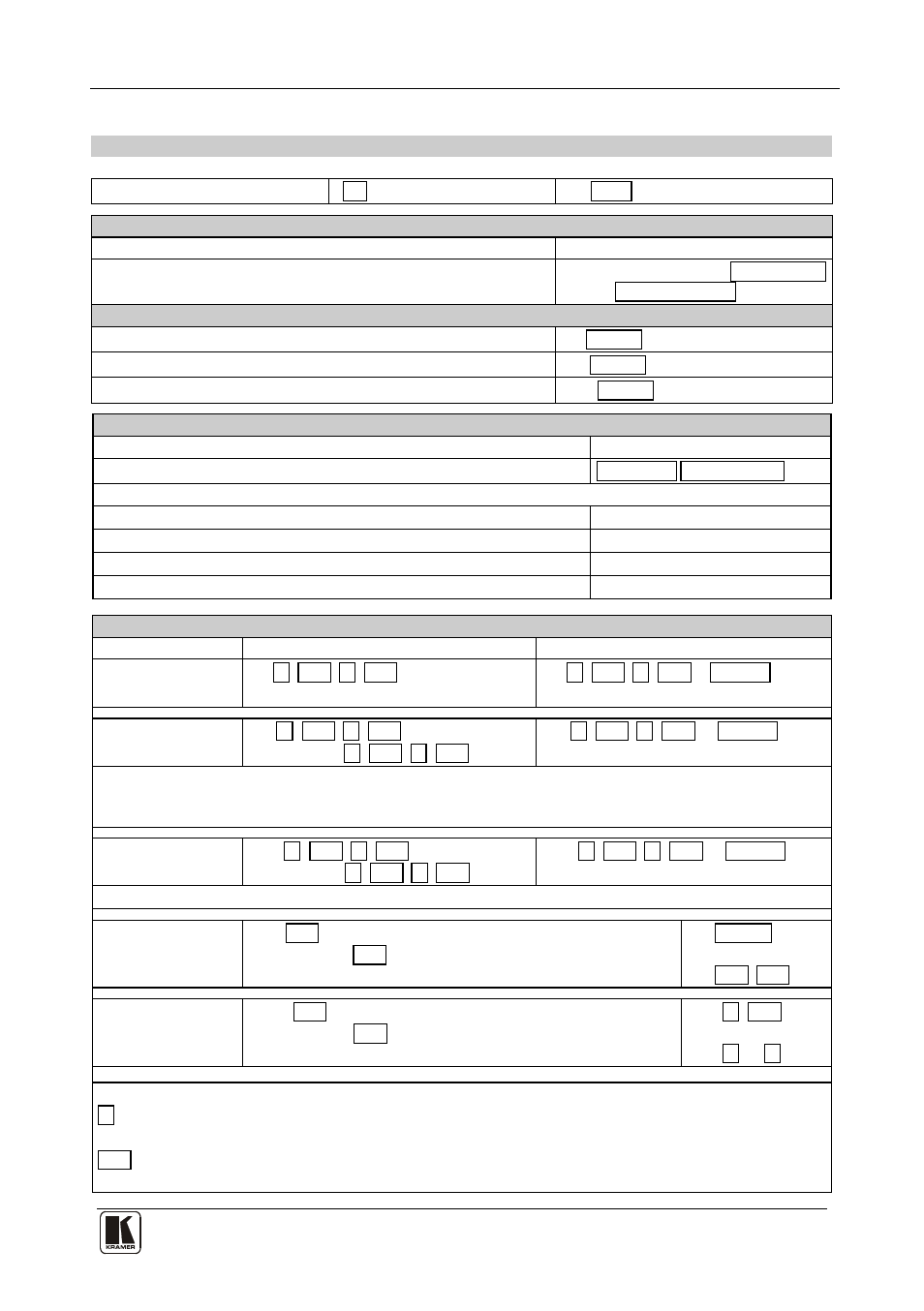 Table 16: instruction codes for protocol 3000, Kramer protocol | Kramer Electronics VP-8x4AK User Manual | Page 47 / 57