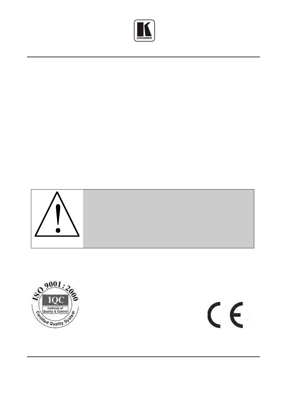 Kramer Electronics VP-8x4AK User Manual | Page 57 / 57