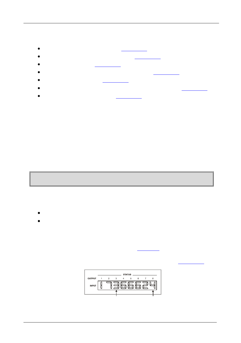 7 operating the vp-8x8ak, 1 switching an input to an output, 2 understanding the 7-segment displays | 1 the status 7-segment display, Operating the vp-8x8ak, Switching an input to an output, Understanding the 7-segment displays, The status 7-segment display, N 7.2.1, 7operating the vp-8x8ak | Kramer Electronics VP-8x8AK User Manual | Page 24 / 57