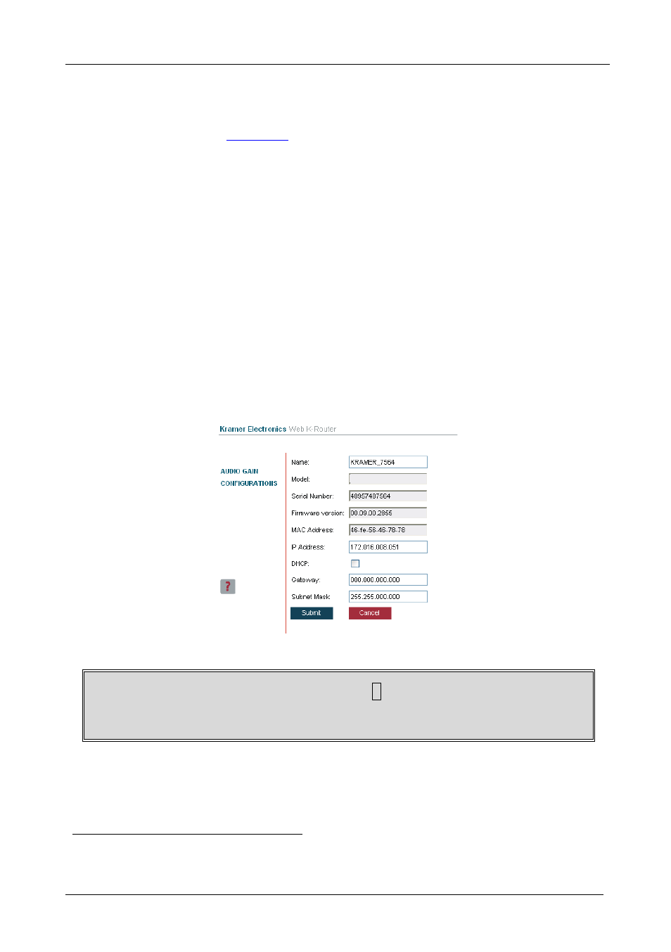 Section | Kramer Electronics VP-8x8AK User Manual | Page 38 / 57