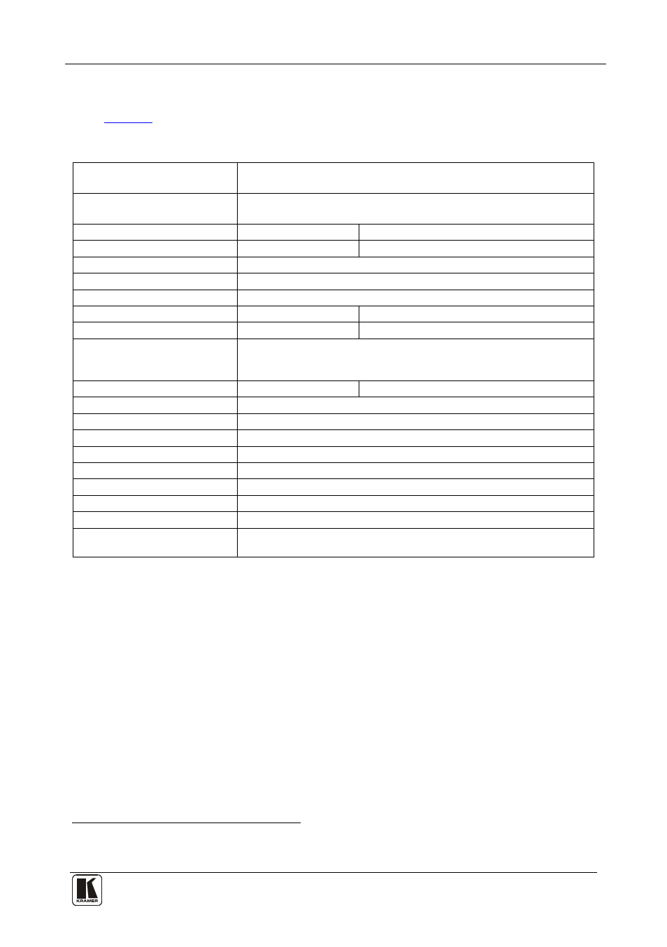 10 technical specifications, Technical specifications, Table 3 lists the technical specifications | Table 3: technical specifications, Of the vp-8x8ak 8x8 video audio matrix switcher | Kramer Electronics VP-8x8AK User Manual | Page 39 / 57