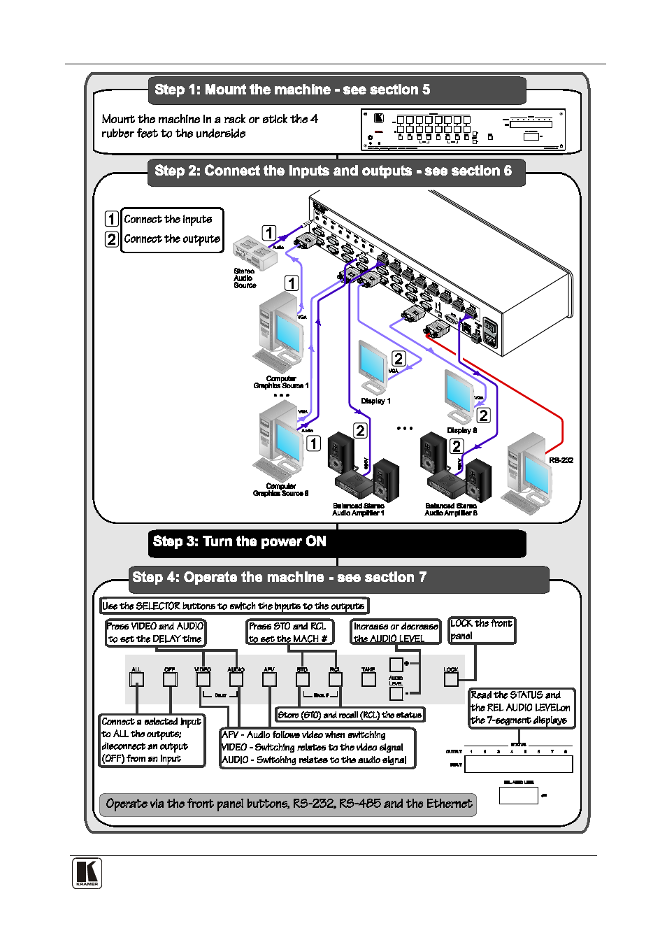 Kramer Electronics VP-8x8AK User Manual | Page 7 / 57