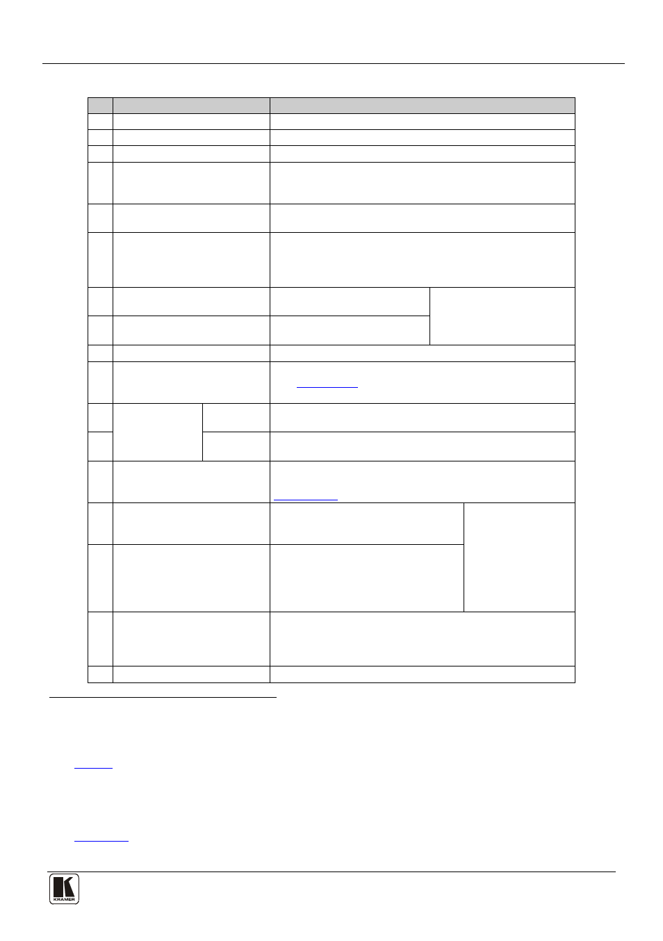 Table 2: vp-8x8tp front and rear panel features, Table 2, 7table 2: vp-8x8tp front and rear panel features | Kramer Electronics VP-8x8TP User Manual | Page 11 / 56