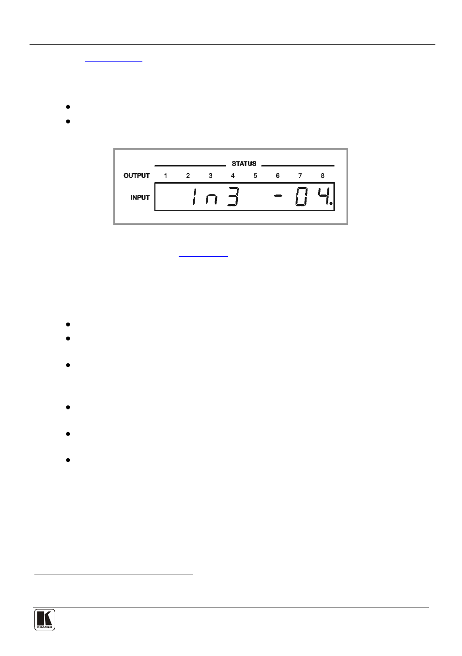 3 status display during audio level setting, 3 confirming settings, 1 toggling between the at once and confirm modes | Status display during audio level setting, Confirming settings, Toggling between the at once and confirm modes | Kramer Electronics VP-8x8TP User Manual | Page 23 / 56