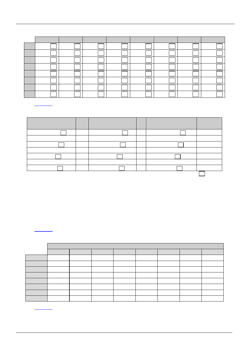 Table 6: vp-8x8tp audio signal codes, Table 7: vp-8x8tp audio input gain codes, Table 6 | Kramer Electronics VP-8x8TP User Manual | Page 42 / 56