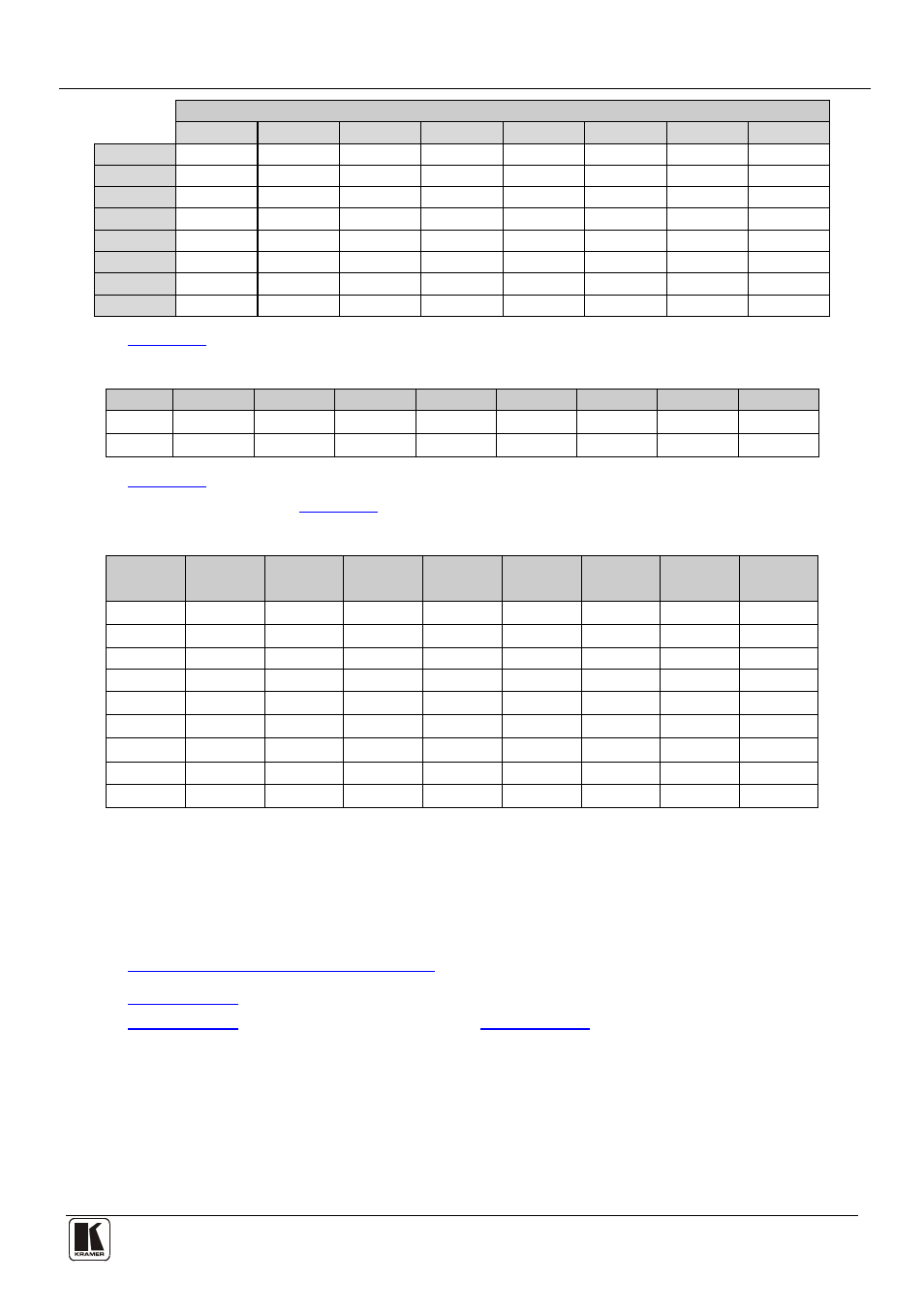 16 kramer protocol, Kramer protocol | Kramer Electronics VP-8x8TP User Manual | Page 43 / 56