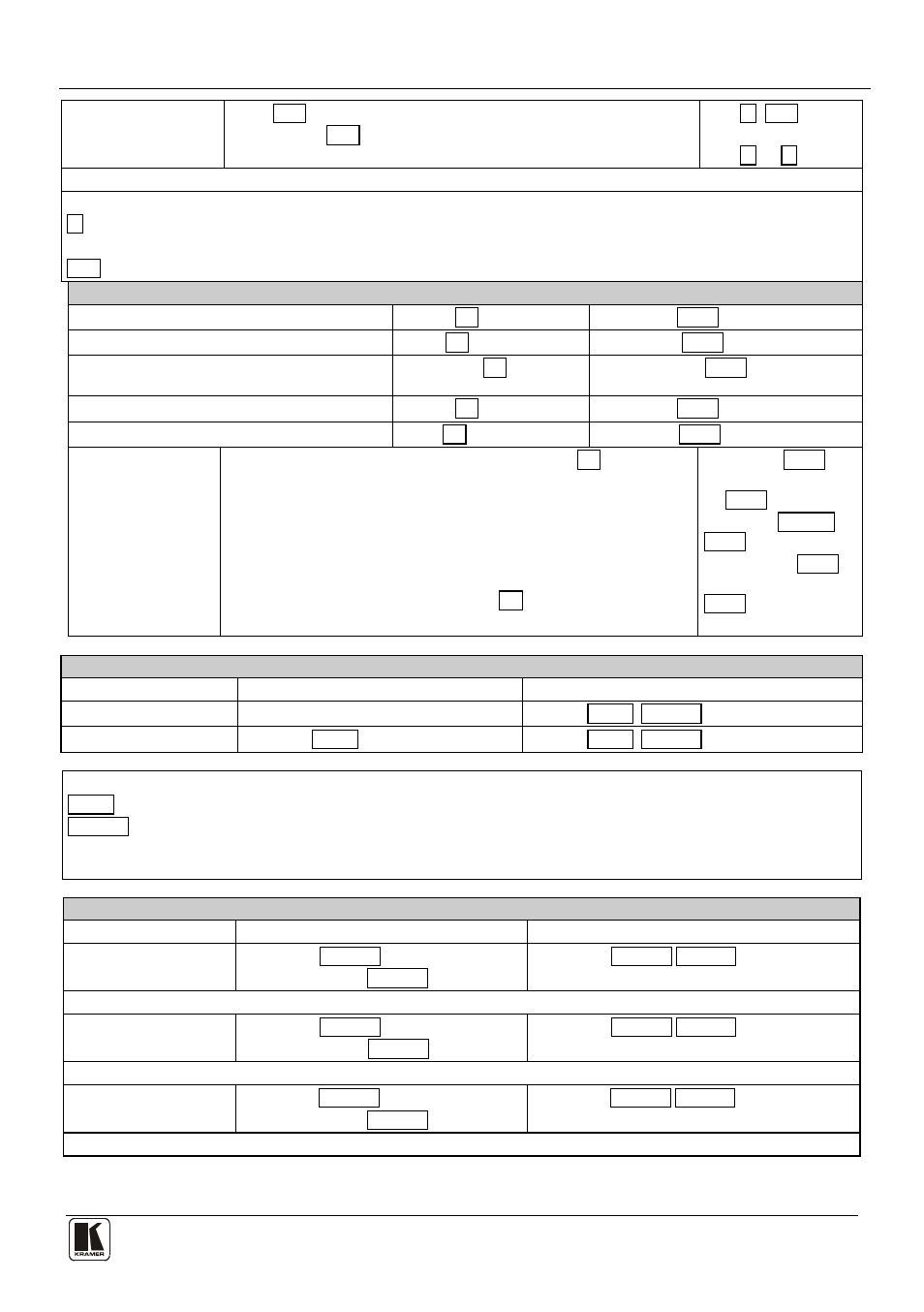 Kramer protocol | Kramer Electronics VP-8x8TP User Manual | Page 47 / 56