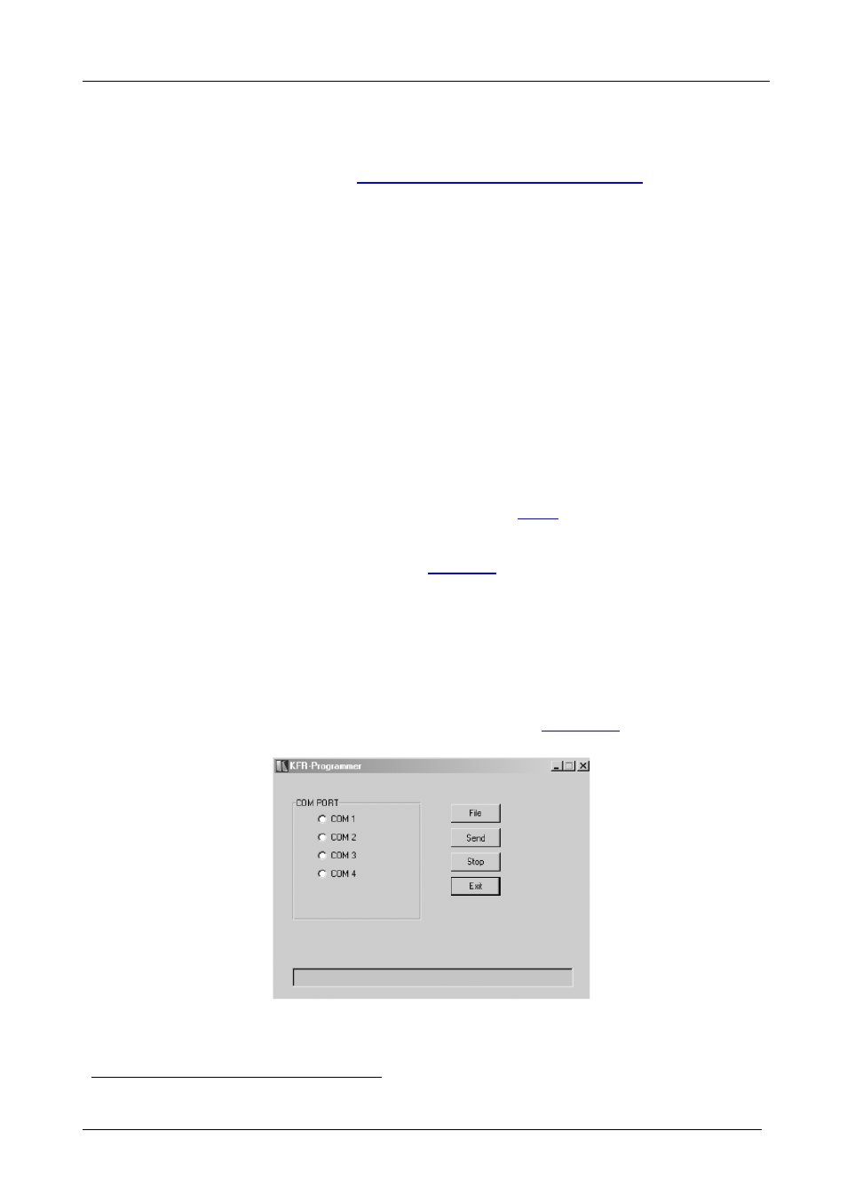 1 downloading from the internet, 2 connecting the pc to the rs-232 port, 3 installing the ethernet firmware | Downloading from the internet, Connecting the pc to the rs-232 port, Installing the ethernet firmware, Figure 18: the kfr-programmer window | Kramer Electronics VS-121HC User Manual | Page 27 / 33