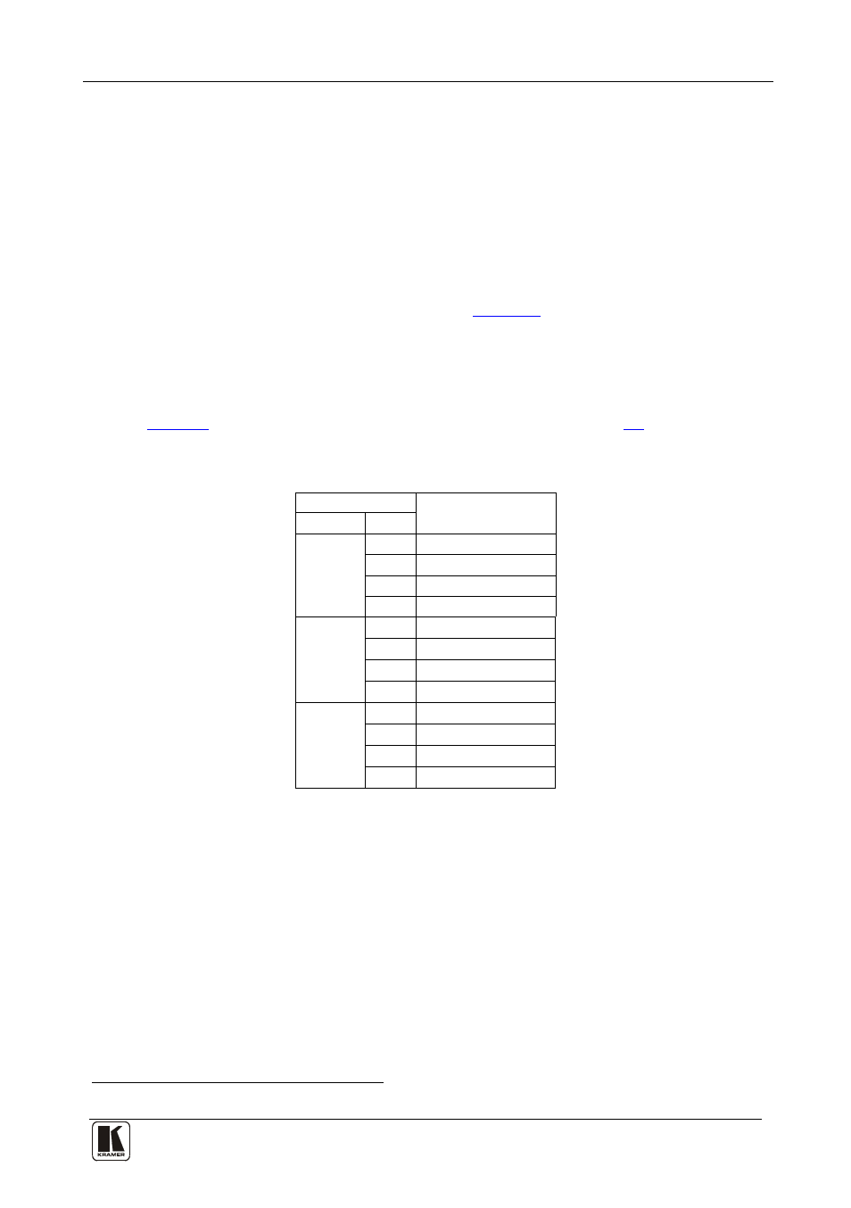 10 hex table, Hex table, Table 7: vs-121hc hex table | Select the required com port | Kramer Electronics VS-121HC User Manual | Page 28 / 33