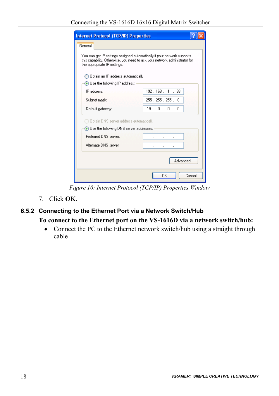 Kramer Electronics VS-1616D User Manual | Page 22 / 70