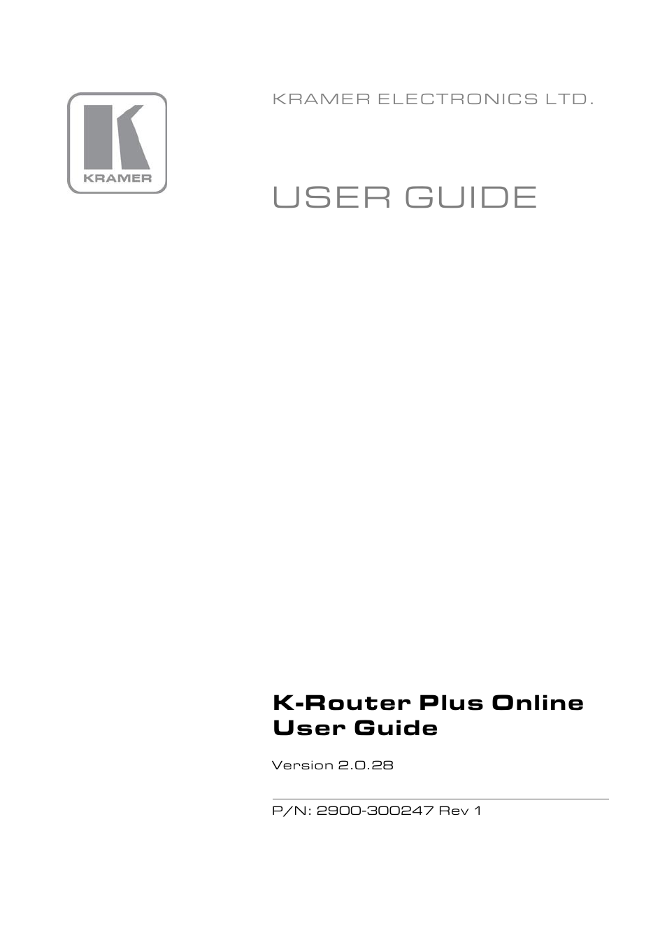 Kramer Electronics VS-88HN User Manual | 25 pages