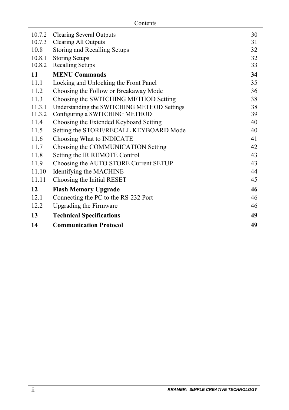 Kramer Electronics VS-162AVM User Manual | Page 3 / 56