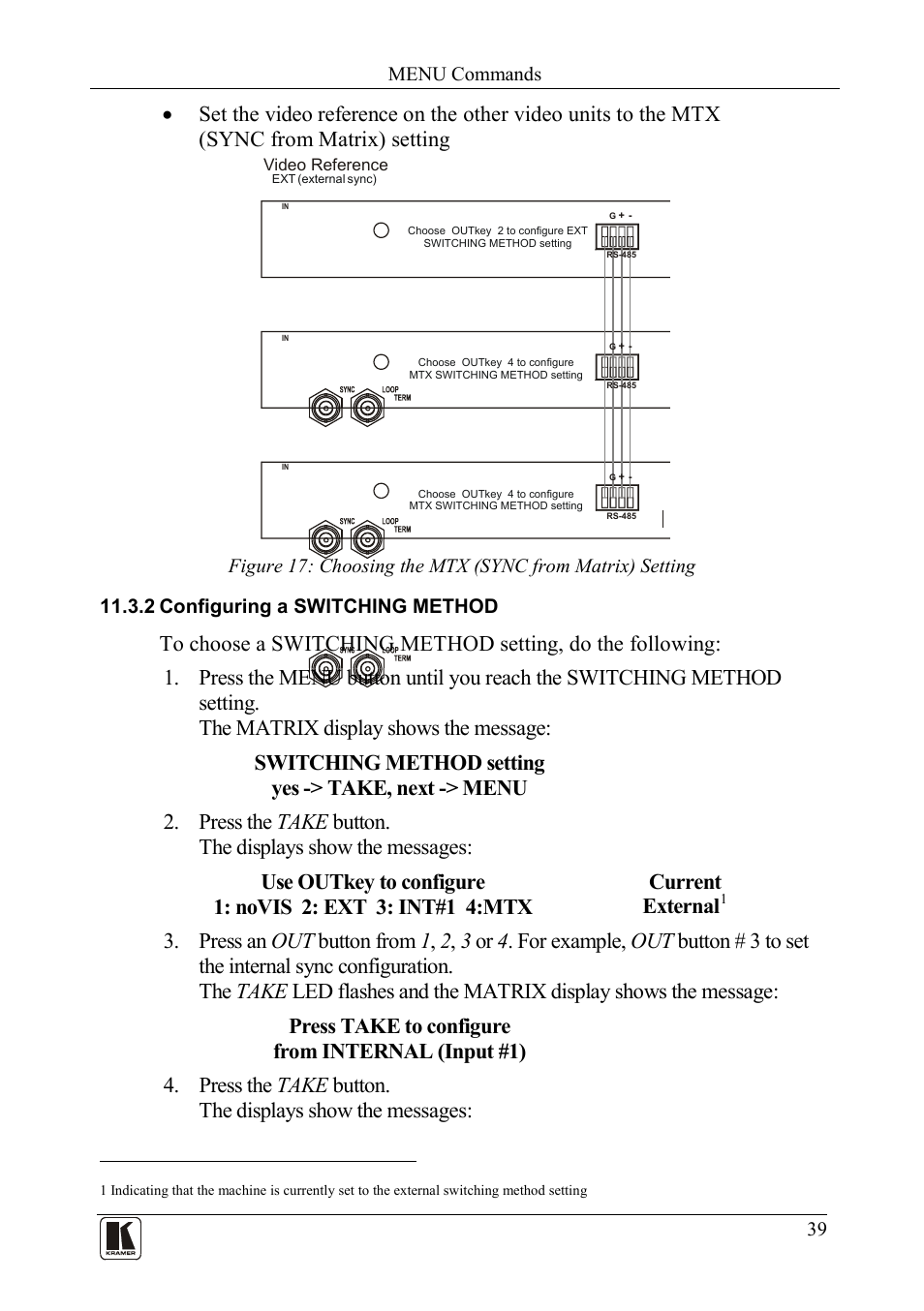 2 configuring a switching method, Configuring a switching method, Figure 17 | Figure | Kramer Electronics VS-162AVM User Manual | Page 43 / 56