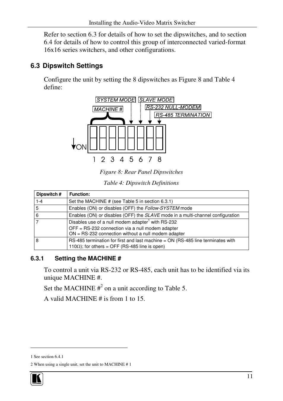 Kramer Electronics VS-162AVRCA User Manual | Page 15 / 53