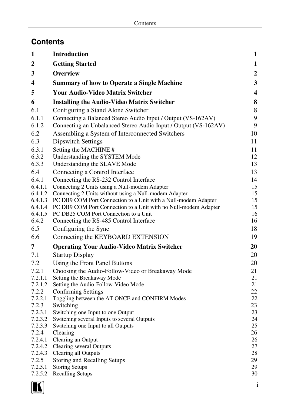 Kramer Electronics VS-162AVRCA User Manual | Page 2 / 53